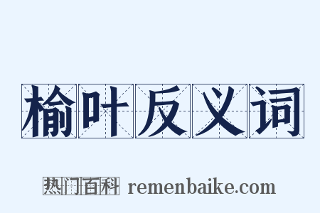 榆叶反义词是什么意思的图片